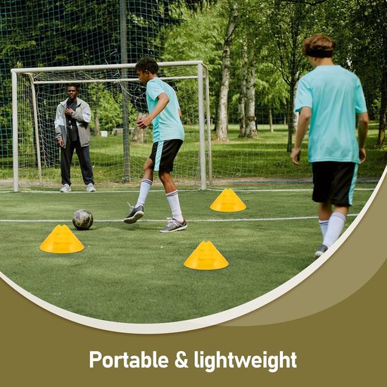 Trainingskegels - Sport Pionnen - Sport Training - Duurzaam Zichtbaar - 6 Stuks - Geel — afbeelding 2