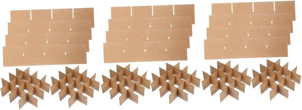 Verhuisdozen Verdelers - Beschermende Scheiders - Veilig Verhuizen - Herbruikbaar Karton - 33.5 x 8 cm - As shown
