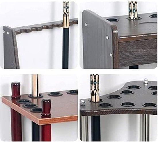 Opbergsysteem Poolkeuen - Keuhouder Rek - Biljartkamer Organiseren - Ruimte voor 12 Keuen - 50 x 40 x 40 cm — afbeelding 4