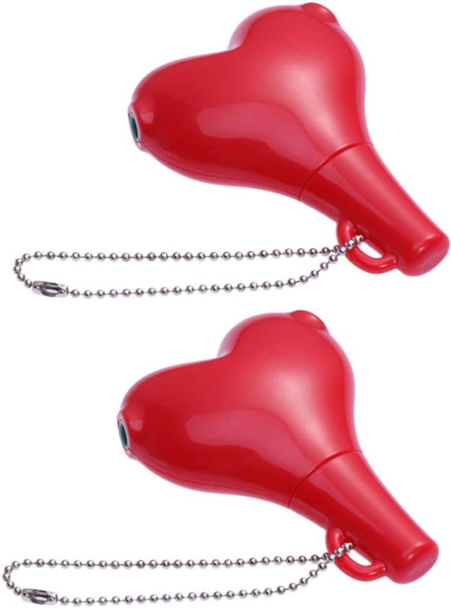 Hoofdtelefoonsplitter - Audioadapter - Muziek Delen - Hartvormig Ontwerp - 2 Stuks - Rood