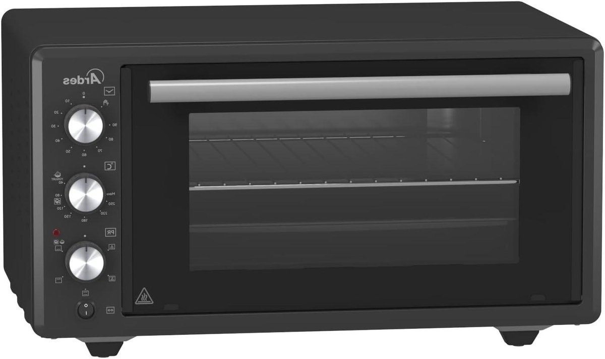 Elektrische Oven - Compacte Keukenoven - Multifunctioneel Koken - Met Grillspies - 45 Liter - Zwart