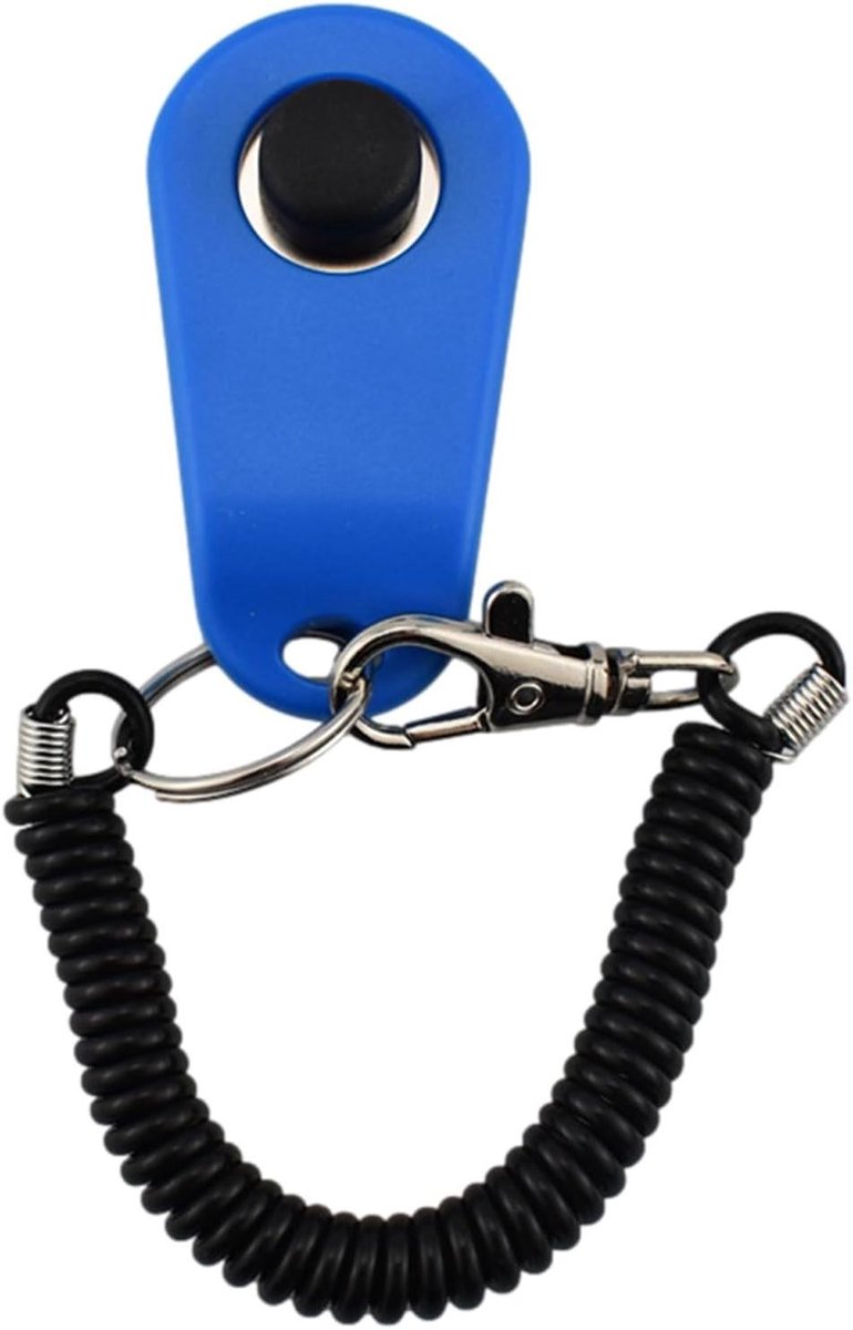Honden Clicker - Huisdier Trainingshulp - Gehoorzaamheid Trainen - Intuïtief Ontwerp - 6.5 cm - Blauw