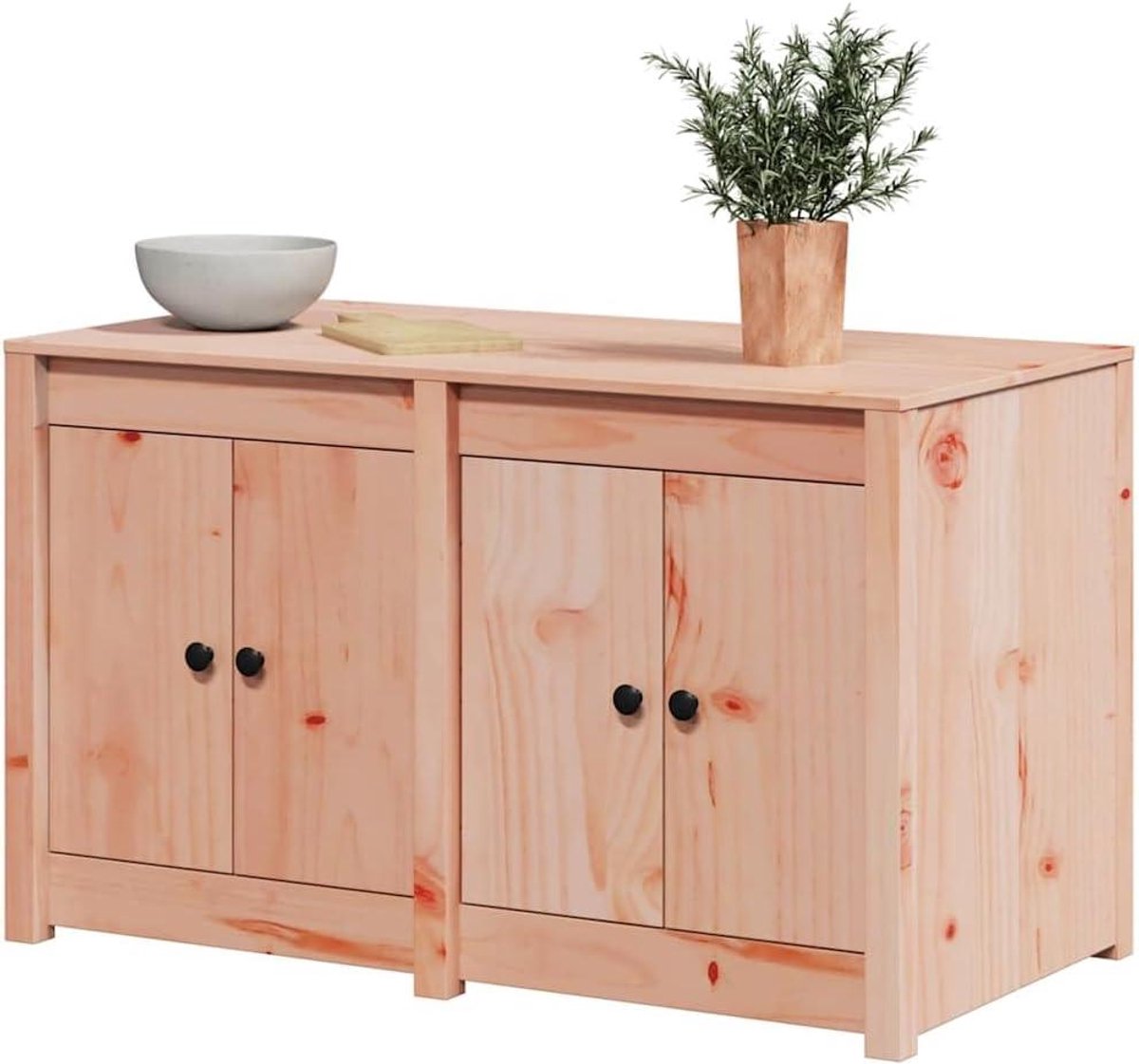 Buitenkeuken Kast - Opbergkast Tuin - Keuken Organiseren - Massief Hout - 106x55x64 cm - Bruin