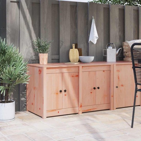 Buitenkeuken Kast - Opbergkast Tuin - Keuken Organiseren - Massief Hout - 106x55x64 cm - Bruin — afbeelding 2