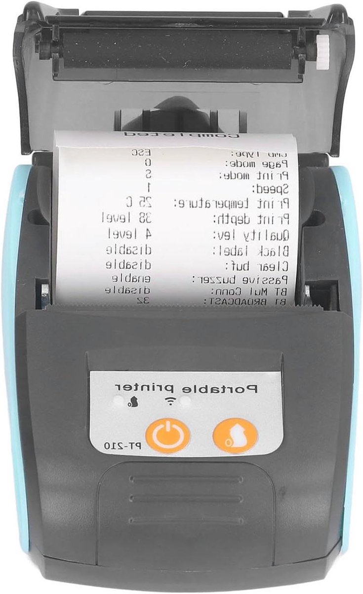 Draagbare Bonprinter - Mini Printer - Tickets Printen - Draadloze Verbinding - 58mm Papierbreedte - Zwart