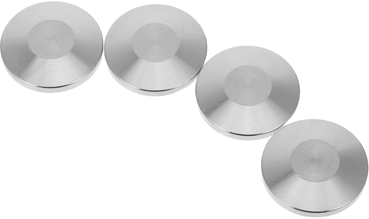 Rvs Snelmontage Blindplaat - Roestvrijstalen Adapter - Vacuümleiding Afsluiten - Innovatief Quick Install Systeem - 4 Stuks - Zilver