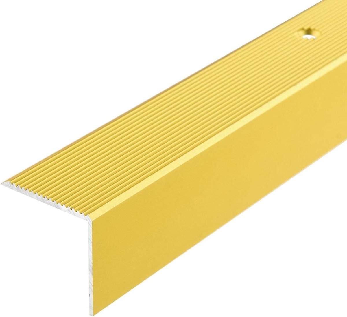 Hoekprofiel Aluminium - Hoeklijst Trap - Rand Beschermen - Antislip Oppervlak - 30mm x 30mm - Goud