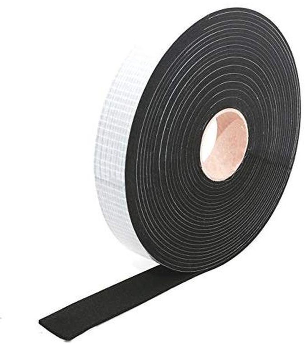 EPDM Celrubber tape - Zelfklevend schuim - Waterdicht afdichten - Hoge veerkracht - 5 meter rol - Zwart