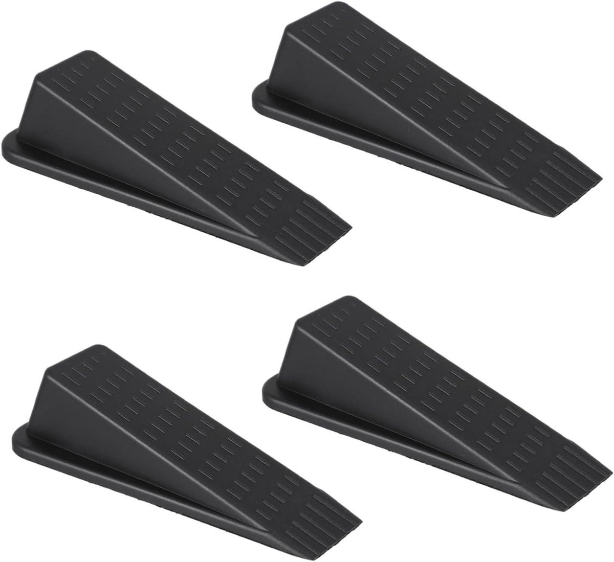 Deurstopper Set - Deurwiggen - Huis Beveiligen - Spijkervrij - 4 Stuks - Zwart