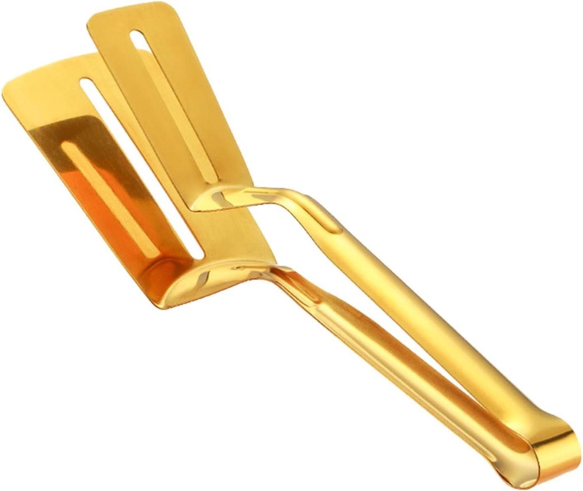 Spateltang - Keukentang - Koken en Grillen - 2-in-1 Ontwerp - 35x16 mm - Goud