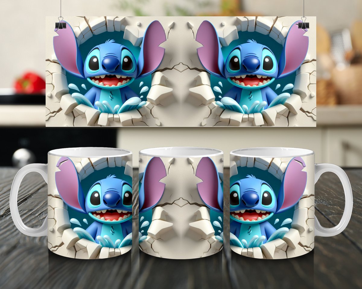 Jacintha's kadowinkeltje - mok 150ml stitch - drinkbeker - mok - stitch