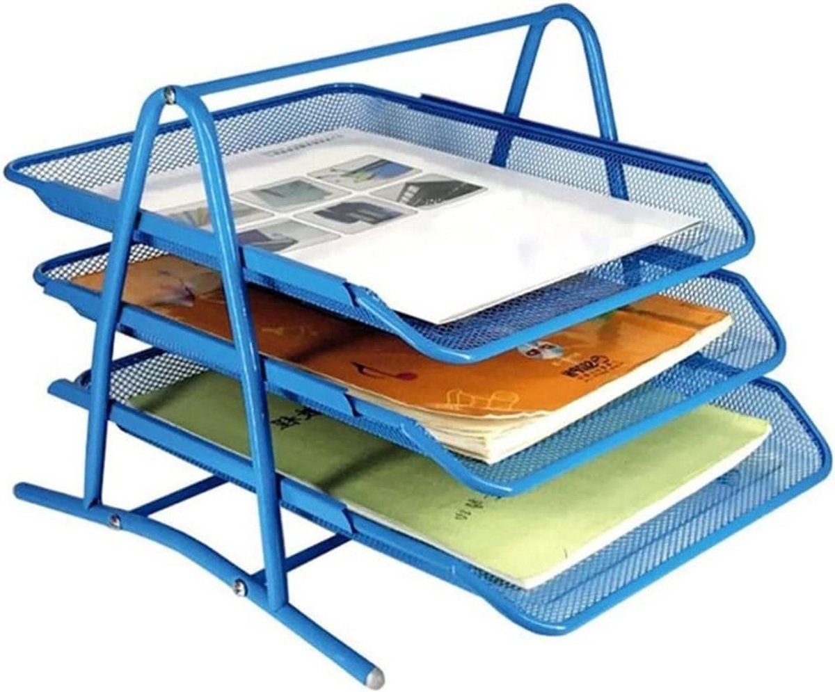 Bureau Organizer - Bestandsrek - Ruimte Ordenen - Drielaags Ontwerp - 30 x 28 x 27 cm - Zwart