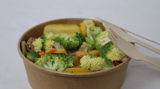 100 Stuks Kartonnen Saladebakjes met RPET deksel - 750 ml Kraft Salade bowl - pokébowl - saladebakken met deksel - 750cc - bruin bakje - Ronde saladeschaal met deksel - 750ml - salad box - rond bakje - bakje - bakjes met deksel - takeaway bakjes