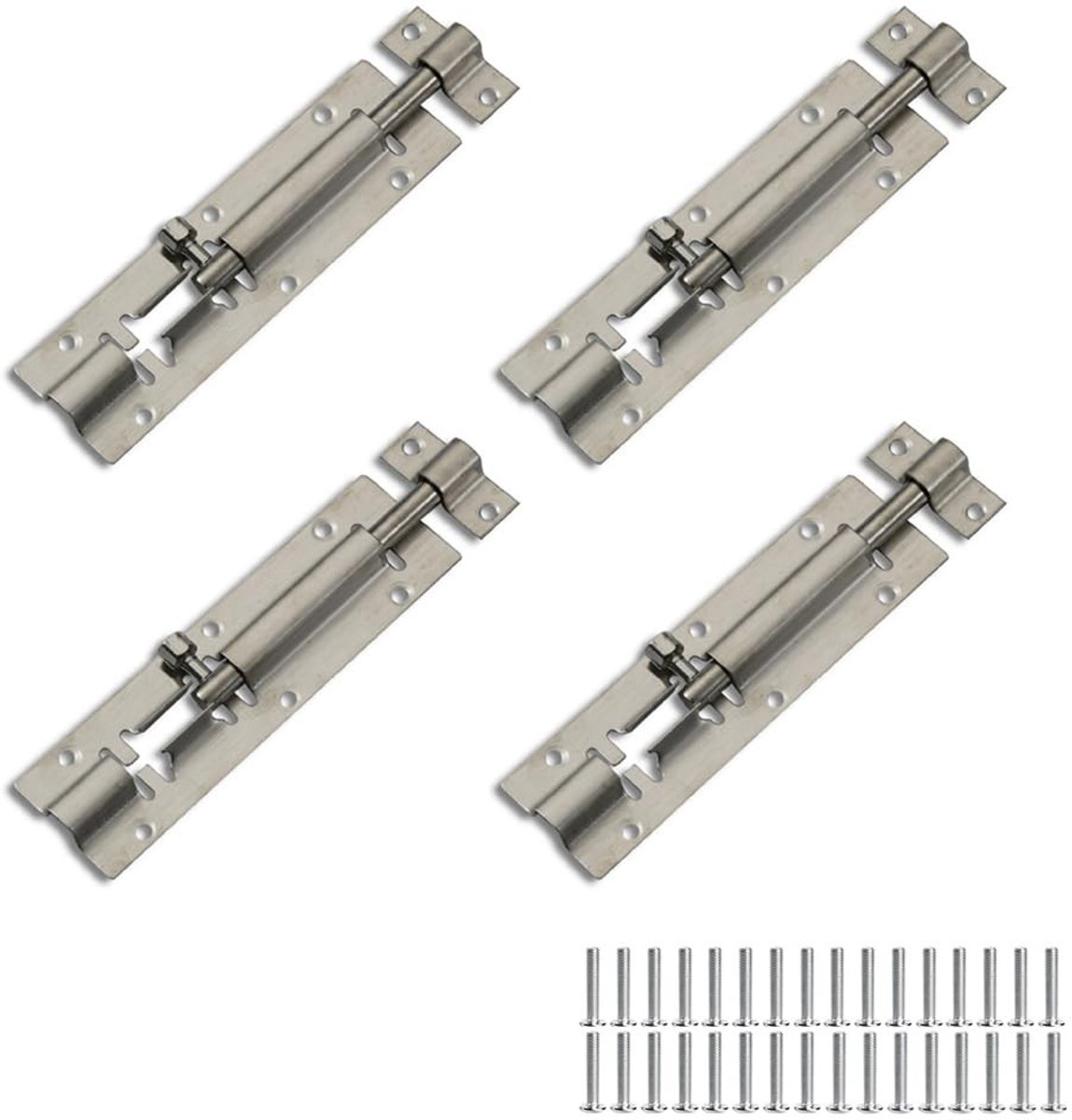 VT Goods - Deurgrendel - Roestvrij staal - Duurzaam en slijtvast - 12,4 cm - Deurslot - Geschikt voor deuren en tuin