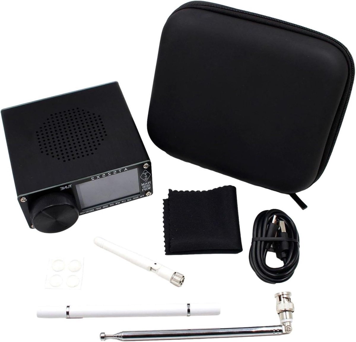 Kortegolfradio Ontvanger - Volledige Frequentie - Muziek Luisteren - Aanraakscherm Bediening - 4.37x4.02x1.85 Inch - Aluminium