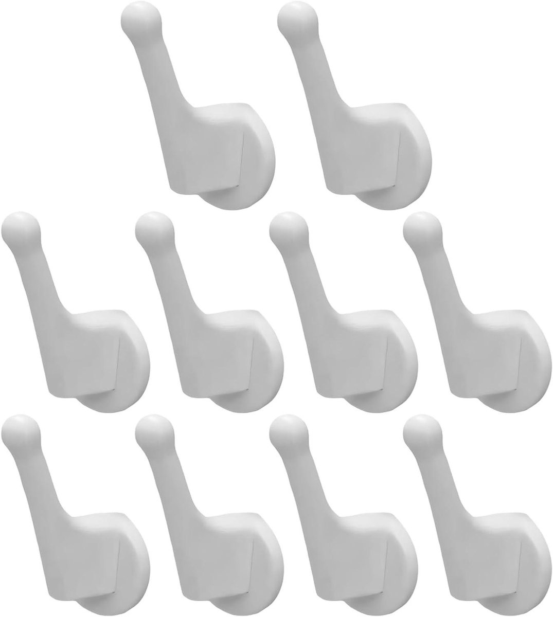 Opberg Haakjes - Radiator Haken - Ruimte Besparen - Borenloos Monteren - 10 Stuks - Zwart