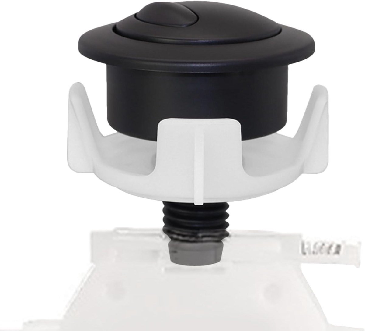 Toilet Drukknop - Spoelknop - Toilet Reparatie - Twee Spoelopties - 54 x 37 mm - Chroomlook