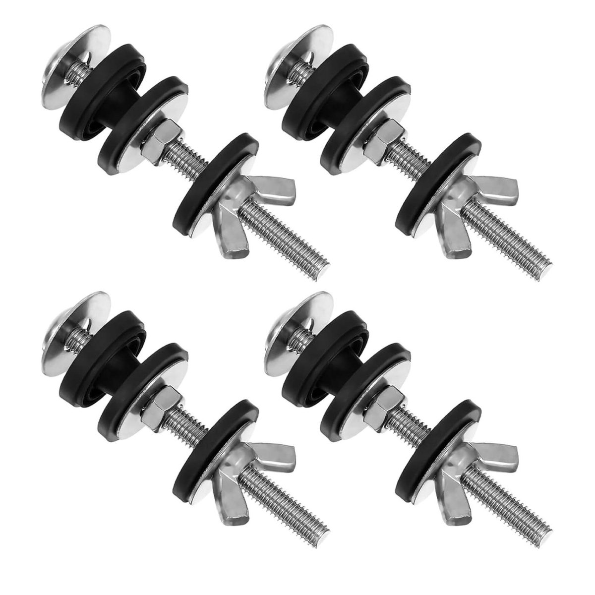 Toiletbril Schroeven - Bevestigingsbouten - Toilet Reparatie - Roestvrij Staal - 4 Stuks - Zilver