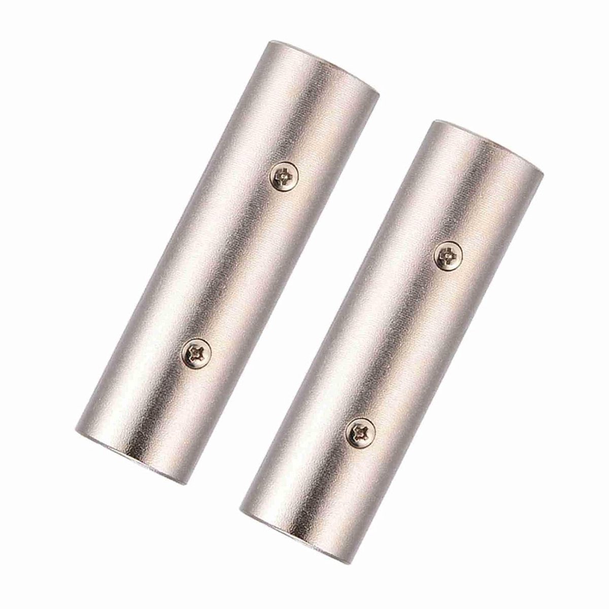 XLR Connector Adapter - Audiokabel Verloop - Muziek Opnemen - Vrij Lasontwerp - 2 Stuks - Zilver