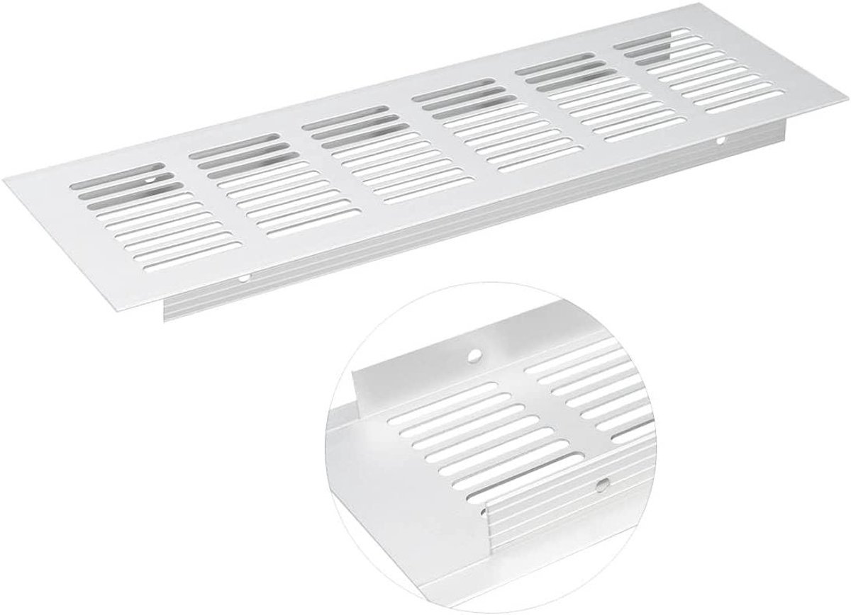 Ventilatierooster - Louvered Grill - Luchtcirculatie Verbeteren - Anti-corrosie Aluminium - 250 x 80 mm - Zilverkleur