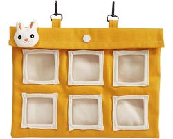 Konijnen Hooi Houder - Gras Voederzak - Netjes Voeren - Krasbestendig Canvas - Grote Capaciteit - Beige