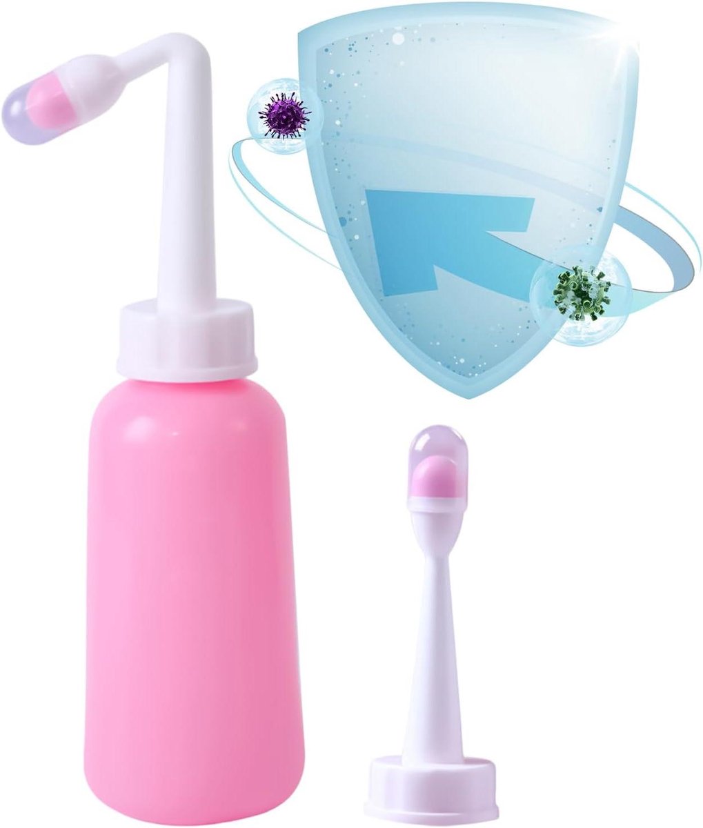 Reisbidet - Persoonlijke sproeier - Hygiënisch Reinigen - Instelbare waterdruk - 18 cm fles - Wit