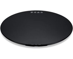 Elektrische Warmhoudplaat - Ronde Hot Plate - Voedsel Warm Houden - Dubbele Temperatuurregeling - 25x25 cm - Zwart
