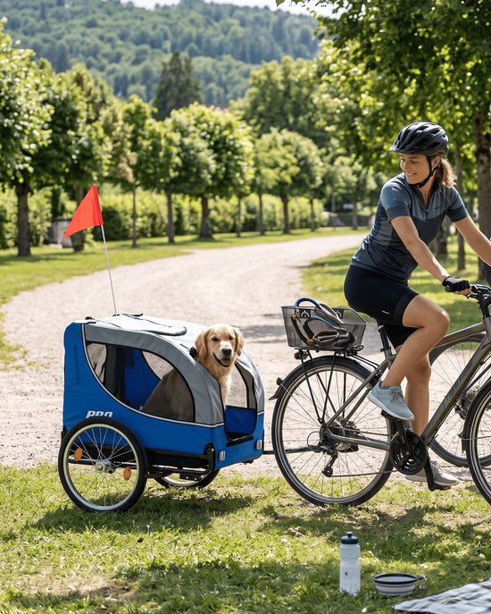 Hondenfietskar Opvouwbaar – Blauw/Zwart – Waterdicht – Tot 30kg — afbeelding 4