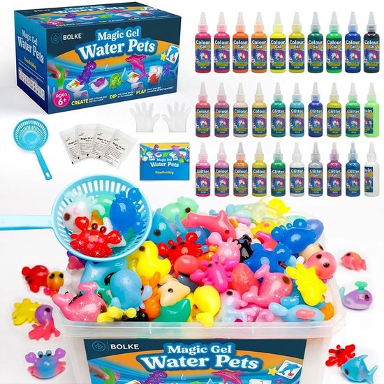Bolke® - squishy maker - squishy maker speelgoed - Magic gel water pets - squishies maker / maken - Water Elf Magic Gel Kit – Magische 3D Creaties met Glitter & Glow-in-the-Dark!