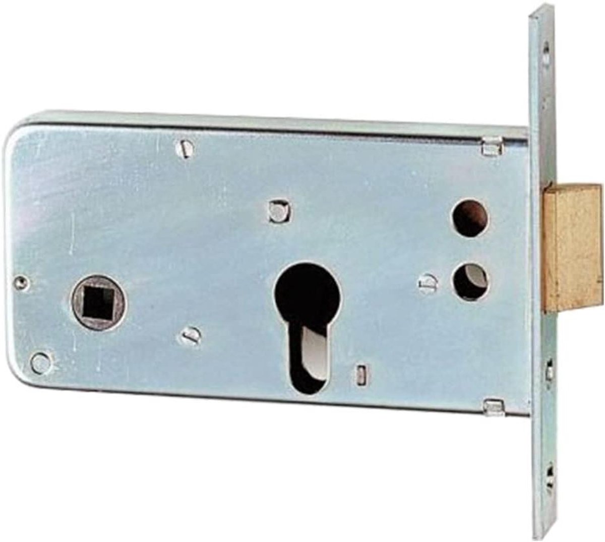 Insteekslot Deur - Sluitmechanisme - Veilige Toegang - Aluminium Zink - 60 mm - Zilverkleurig