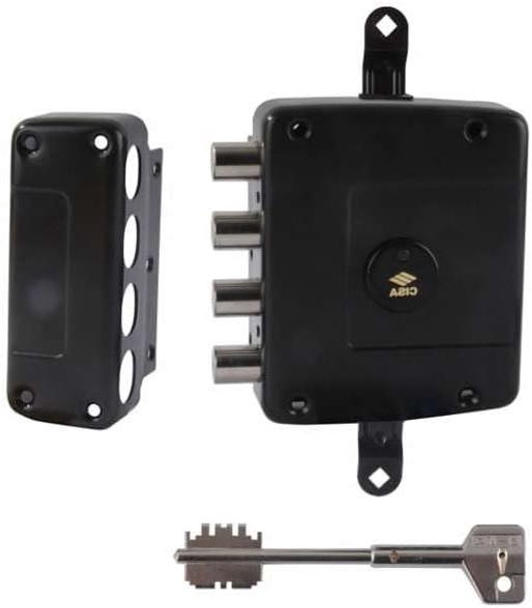 Insteekslot - Deurslot - Deur Beveiligen - Drievoudig Sluitmechanisme - 60 mm - Zwart