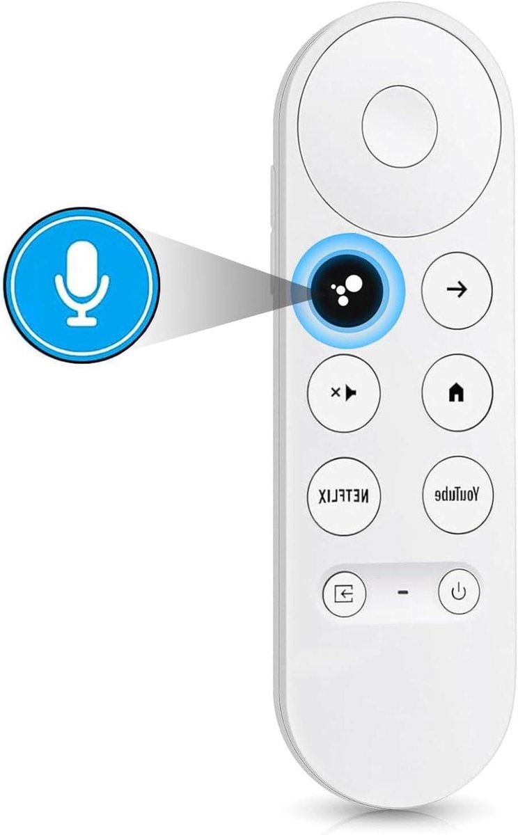 Afstandsbediening voor Chromecast - Voice Remote TV - TV Programma's Vinden - Met Spraakfunctie - 39 Voet Bereik - Zwart