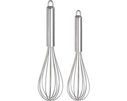 Roestvrij Staal Garde - Melkopschuimer Mixer - Koffie Maken - Geen Elektriciteit Nodig - 20 cm 25 cm - Zilver