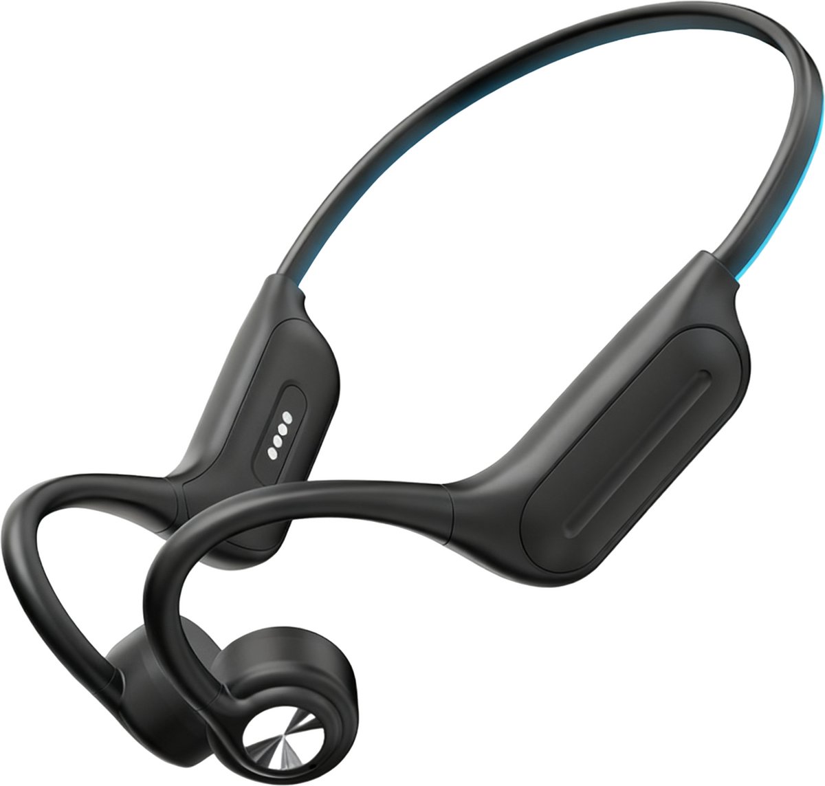 Bone Conduction Headset Draadloos Bluetooth 5.4 – 32GB Open Ear Koptelefoon – Waterdicht IPX-7 – Sport Oordopjes voor Hardlopen, Fietsen, Fitness en Zwemmen – Zwart – Geschikt voor alle Mobiele Telefoons, Tablets en Laptops