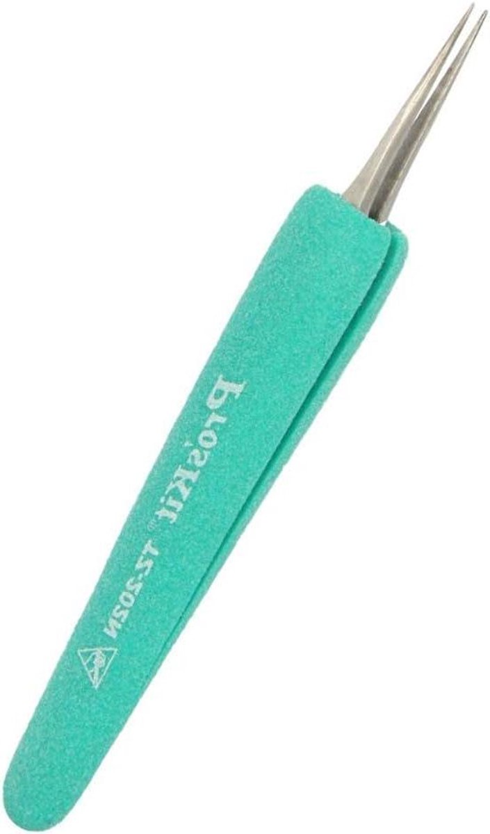 Pincet - Antistatisch gereedschap - Precisiewerk - Antistatische eigenschappen - 12 cm - Zilver