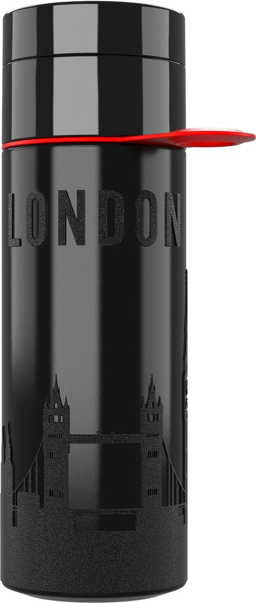 London Bottle Zwart | Herbruikbare drinkfles 500ML