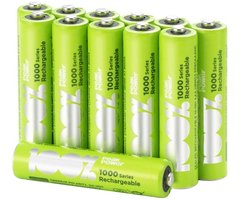 100% Peak Power oplaadbare batterijen AAA - NiMH AAA batterij - micro 800 mAh - 12 stuks