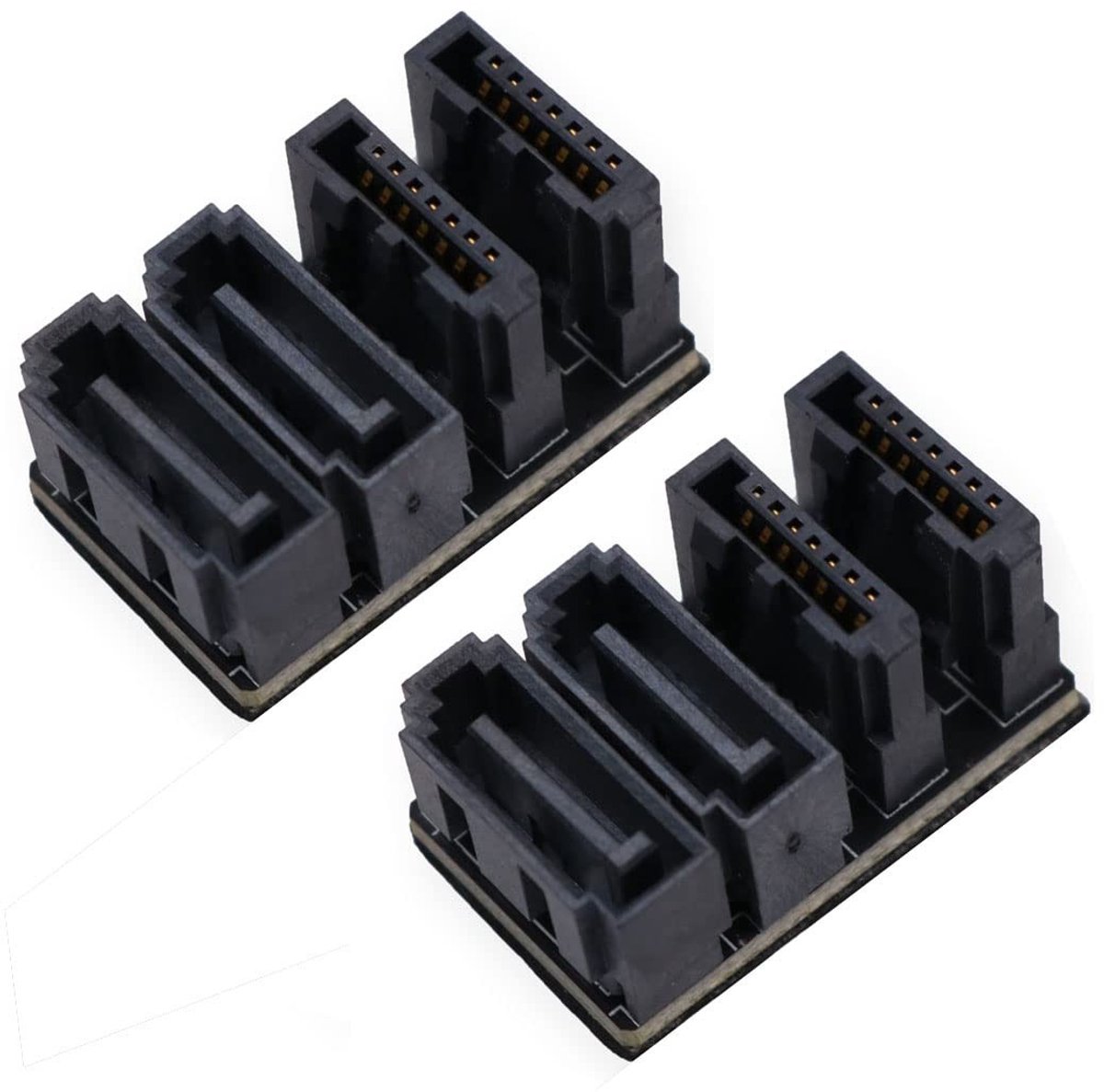 Allecto - SATA 7 Pin Adapter - Haakse Aansluiting - Geschikt voor Desktop SSD HDD - 2 Stuks - Hoge kwaliteit - Betrouwbare verbinding - Ideaal voor...