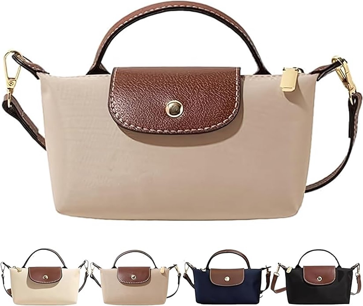 Khaki Dames Handtas - Mini Schoudertas en Crossbody - Compact Ontwerp voor Telefoon en Dagelijks Gebruik