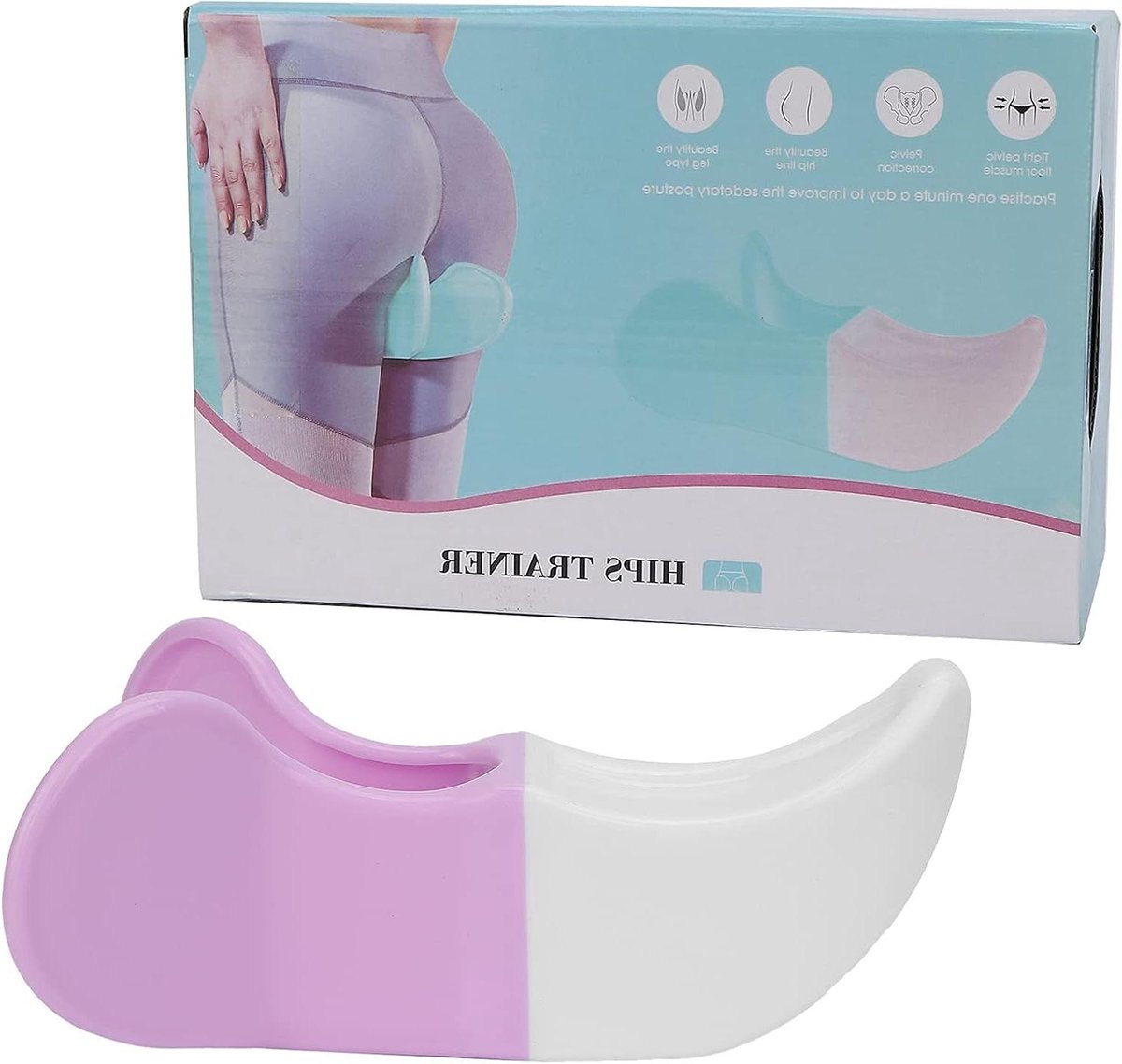 Heuptrainer Bekkenbodem - Spiertrainer Dijbenen - Lichaam Vormgeven - Ergonomisch Ontwerp - 240 gram - Paars