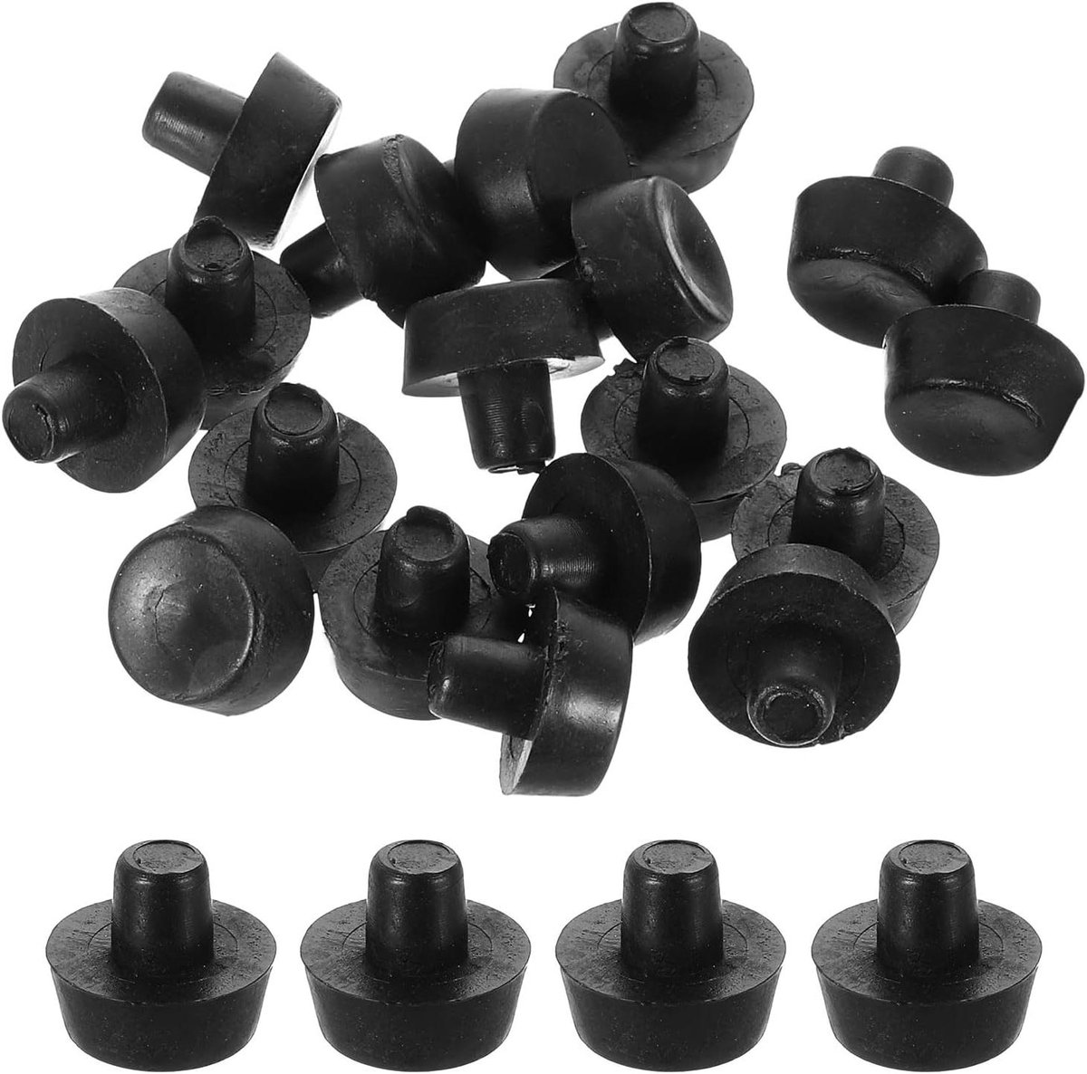 Glazen tafelblad buffers - Rubber afstandhouders - Meubels beschermen - Zacht antislip materiaal - 36 stuks - Zwart