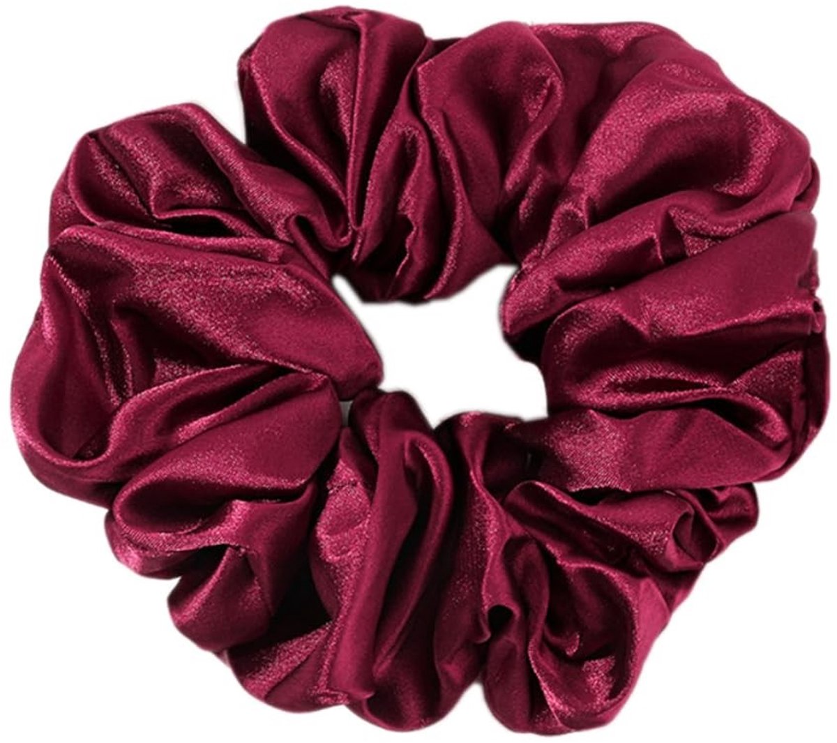 Set van 5 Haar elastieken - Luxe Scrunchies voor Vrouwen - Elastische Haarbanden in Bordeaux Rood
