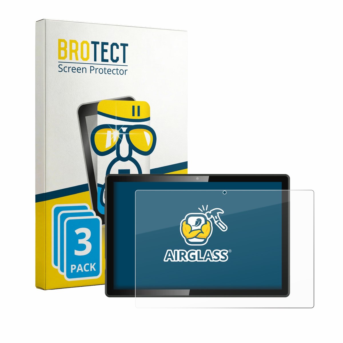 Screenprotector 3 Stuks voor Denver TIO-10525 Beschermglas transparant