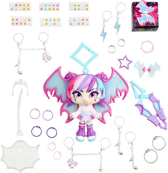 Goliath Fiercelings Neon Bash Deluxe Keychain - Modepop - Met accessoires — afbeelding 3