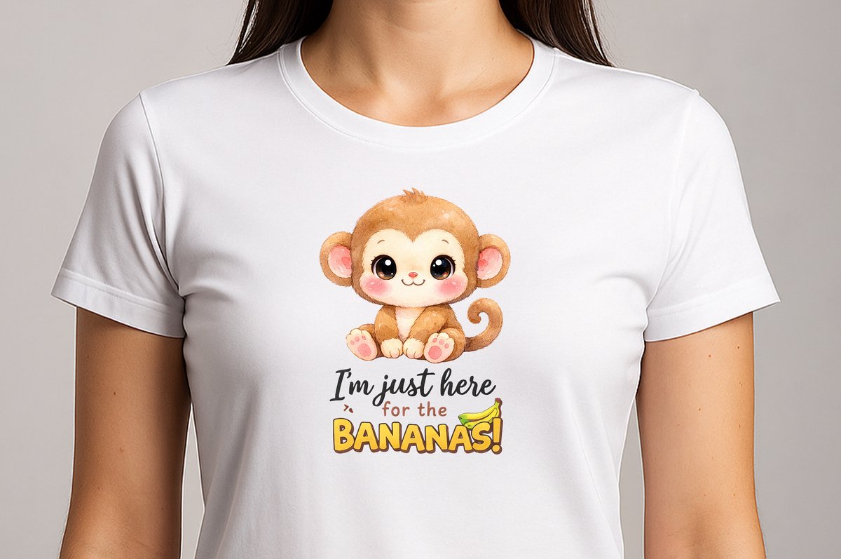 I'm just here for the Bananas - T Shirt - cute - kawaii - Gift - Cadeau - schattig - schattigdesign - liefdesign - pastelkunst - Funny