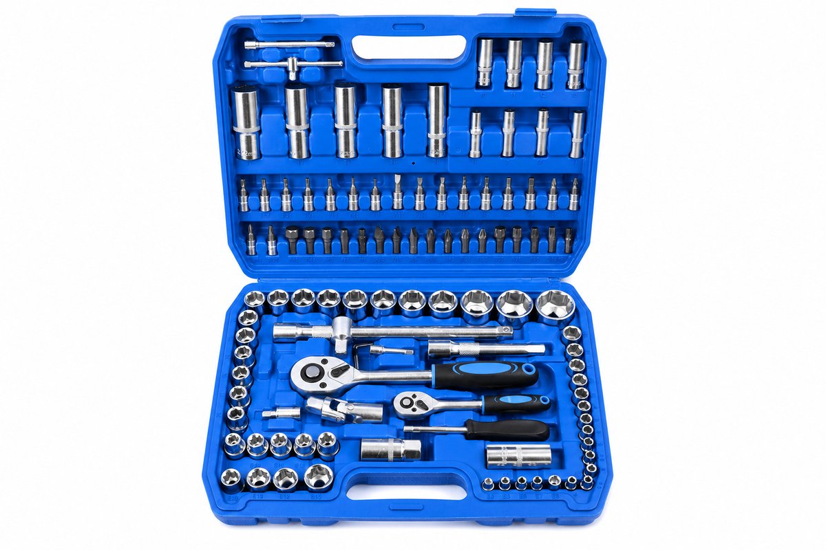 Mahn - Gereedschapskoffer 108-delige - dopsleutelset - doppenset - Torx - Schroevendraaierset