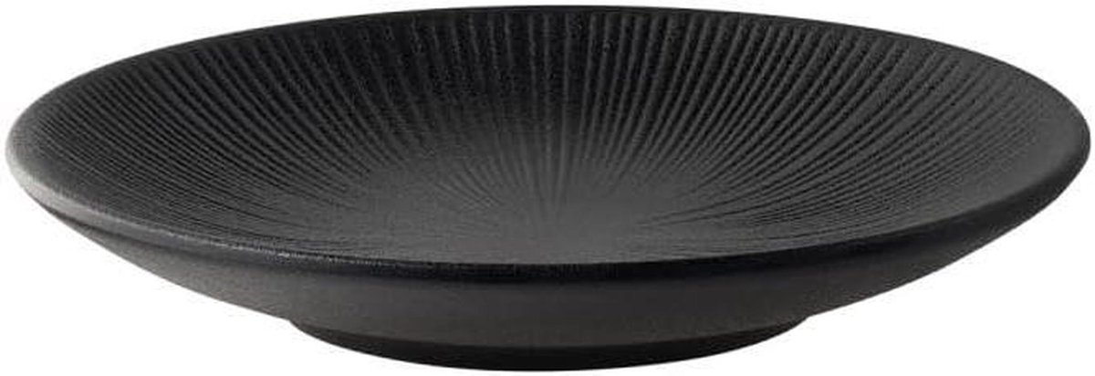 Dinerbord - Melamine bord - Dagelijks gebruik - Stapelbaar ontwerp - Ø 18 cm - Zwart