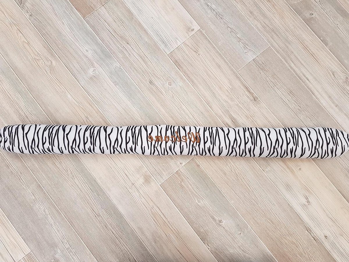 Tochtstopper - Winddicht - Energiebesparing - Pluche dier - 90 cm - Zebra