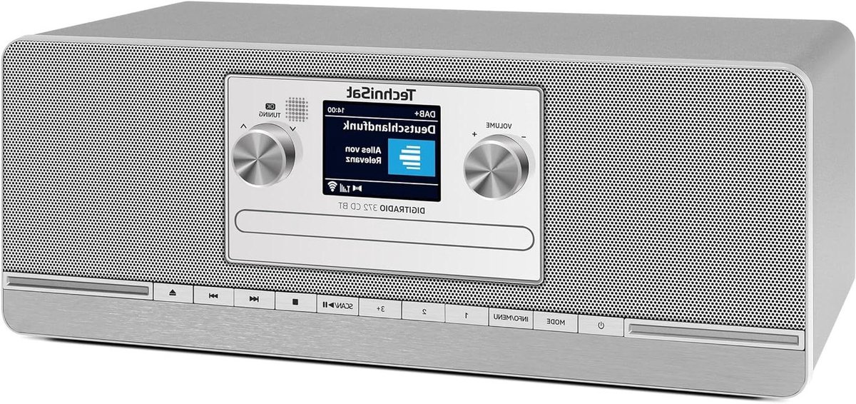Digitale Radio CD - Stereo Installatie - Muziek Luisteren - Bluetooth Streaming - 10 Watt - Zilver