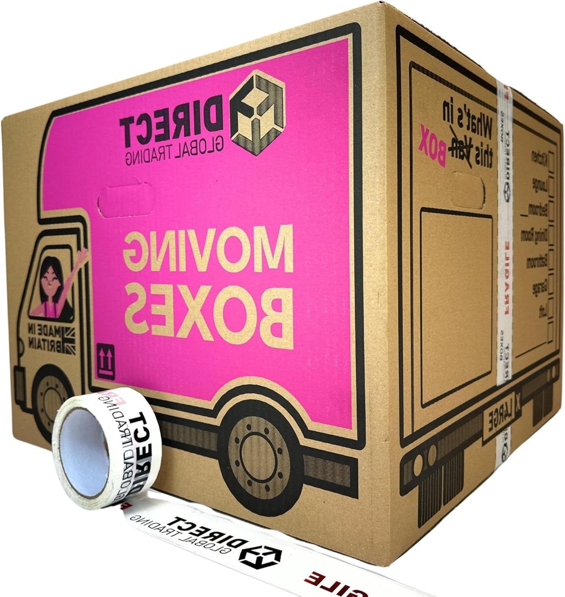 Verhuisdozen Extra Groot - Opslagdozen Karton - Veilig Verhuizen - Dubbellaags Karton - 10 Stuks 60cm - Bruin